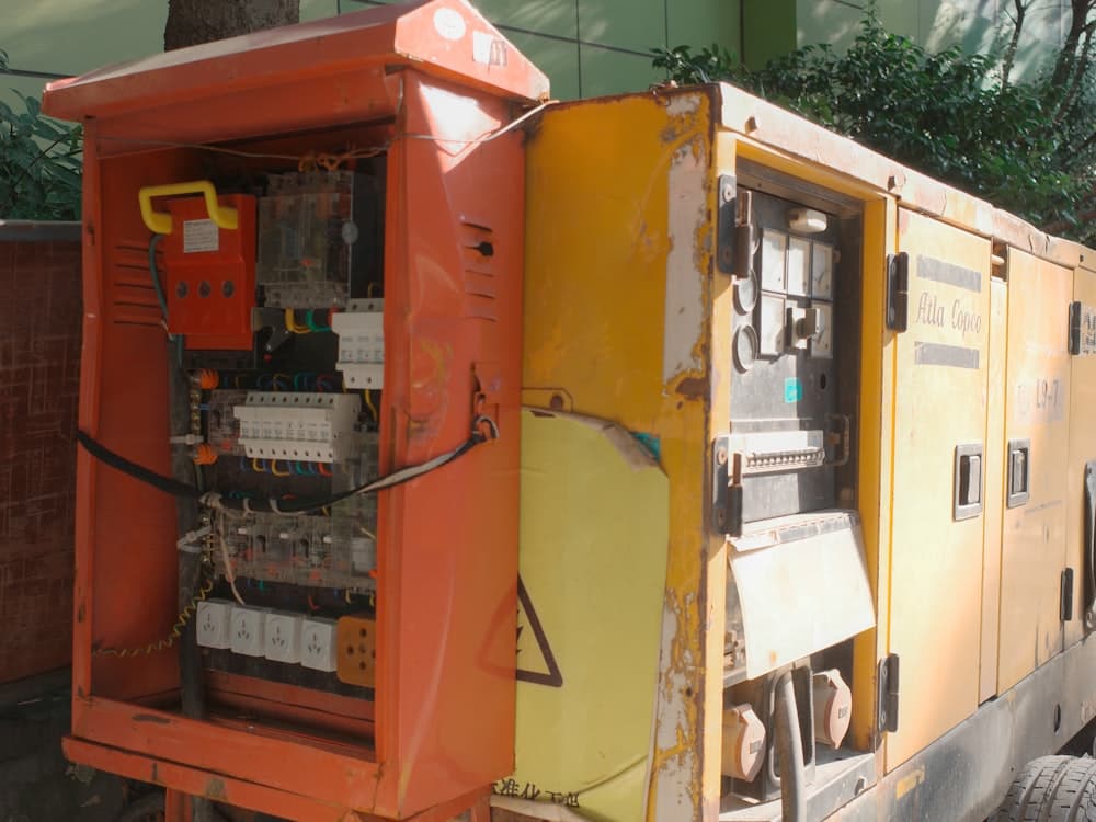 Industrial diesel generator unit, representative of stationary SCR diesel power.